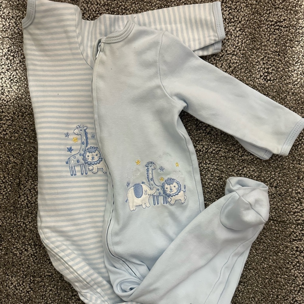 2 Pack Little Me Footie — 100% Organic Cotton VGUC